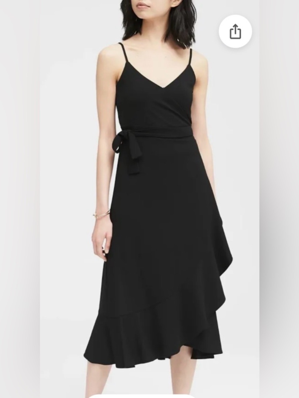 Great used condition Banana Republic wrap dress midi length